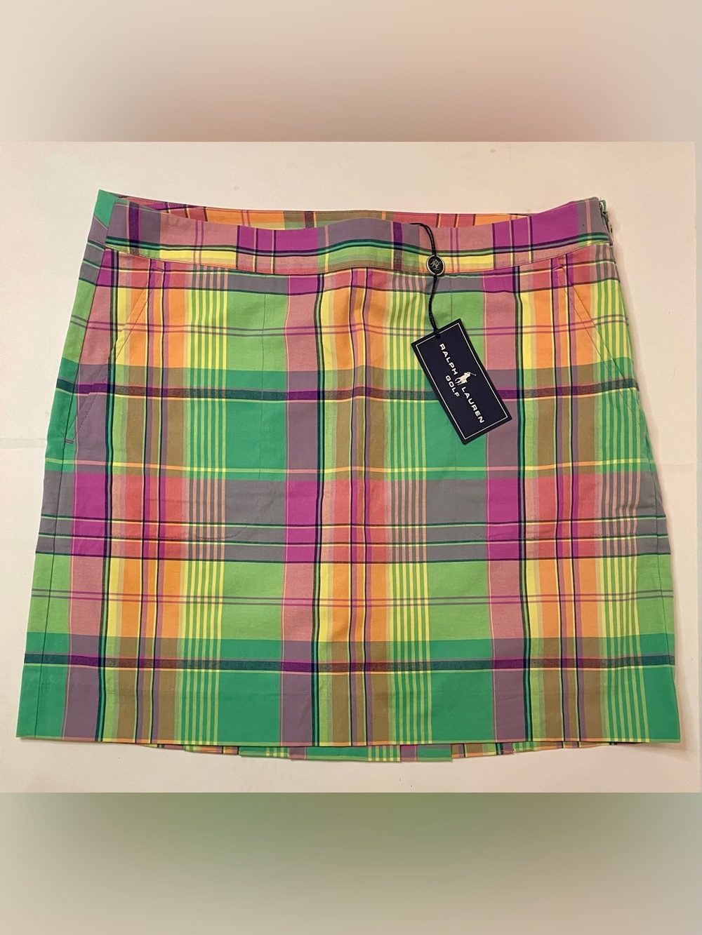 NWT Polo Golf Ralph Lauren Cascade Skort Size 6 Estate Plaid Multicolor